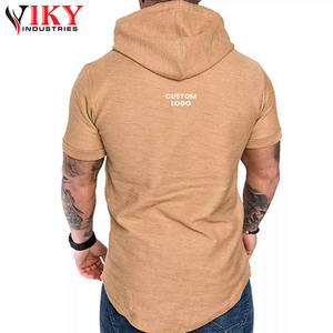 เสื้อฮู้ดผู้ชายแบบมีฮู๊ดครึ่งแขนเสื้อสเวตเชิ้ตสีล้วนสำหรับฤดูหนาวโลโก้ตามสั่ง - Product Image 3