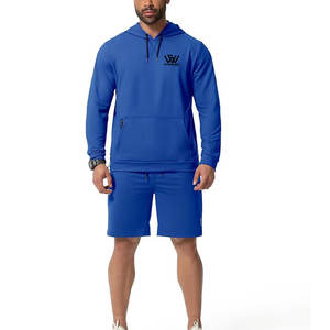 Respirant Léger Hommes Hoodies Shorts Ensemble Confortable En Gros Casual Wear Hoodies Short Set Pour Hommes - Product Image 5