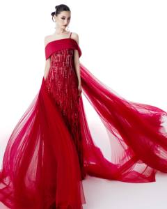 Vestido FLAME OF LOVE _ vestido de noche de lujo de la marca local vietnamita - Product Image 1