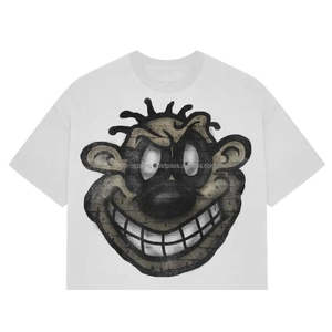 T-shirt Boxy surdimensionné pour hommes respirant 100% coton Streetwear d'été à col rond avec impression numérique de logo vierge vente en gros - Product Image 3