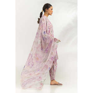 ชุดสูทผ้าแคมบริคพิมพ์ลาย 3 ชิ้นสำหรับผู้หญิง พร้อมรายละเอียดงานปัก IPSTD-77174 - Product Image 3