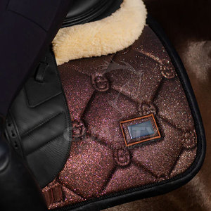 Custom <b>Glitter</b> Saddle Pad with Custom Logo Fabric Lining Lightweight for Equestrian Shows and Competitions - Product Image 3