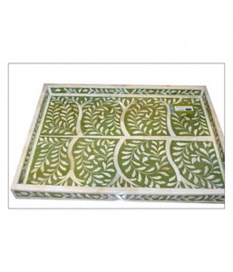 Recién llegado, bandeja decorativa, bandeja rectangular con incrustaciones de hueso, bandeja para servir, bandeja para servir hueso de lujo con precio asequible de SCI - Product Image 6