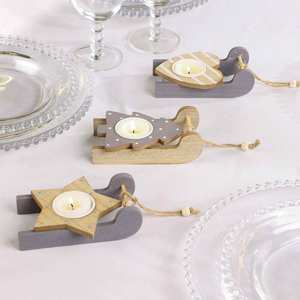 Bougeoir de table décoratif en forme d'ours Cadeau de Noël Meilleure vente Porte-plateau en bois de haute qualité - Product Image 3