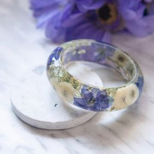 Joyería fina diseñada, pulseras y brazaletes finos, cadena fina y pulseras de eslabones, brazalete de flores de resina acrílica, joyería para - Product Image 1