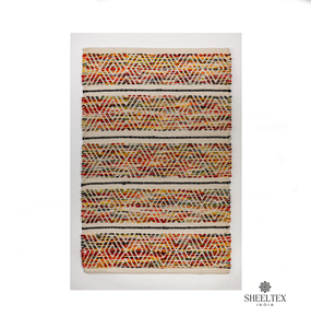 Customized Size Modern <b>Boho</b> Style Handwoven Wool <b>Rug</b> Anti-Slip Runner Carpet Reversible Eco-friendly Washable Home Living Room - Product Image 6