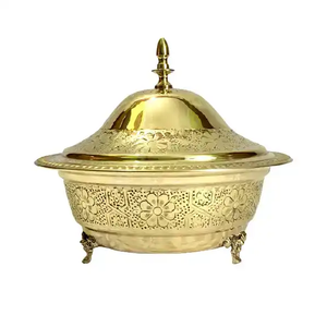 Bol de service alimentaire de luxe couleur or conception fantaisie Dessert stockage date bol pour table décorative - Product Image 6