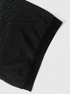 Sudadera con capucha para hombre de alta calidad con diseño callejero americano, decoración de diamantes de imitación, patrón sólido, todo el logotipo de diamantes de imitación en la parte delantera - Product Image 4