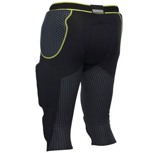 Men's <b>Padded</b> Football Girdle <b>Pants</b> with Geometric Mesh Panel and Elastic Waist Fitted Design for Adults All Seasons - Product Image 2