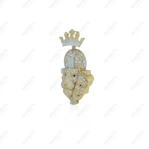 Colgante de Diamante Moissanite VVS Completamente Engastado - Diseño Moderno - Product Image 3