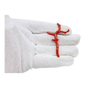 ปะการังแดงแบบอิตาลีอัญมณีสีขาวแบบหลวมหินปะการังทะเลเมดิเตอร์เรเนียนขัดเงาเรียบสำหรับทำเครื่องประดับ - Product Image 1