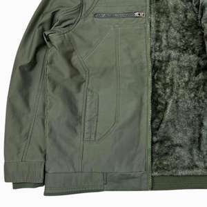 Veste universitaire 100% coton pour hommes, couleur menthe du fournisseur indien direct, veste coupe-vent surdimensionnée de style vintage - Product Image 5