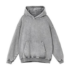 Meilleure vente Pulls à capuche surdimensionnés en coton de haute qualité Sweats à capuche unis unisexes personnalisés Sweatshirt à capuche en molleton uni - Product Image 3