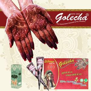 Best Quality Herbal Natural <b>Henna</b> Cream Skin-Safe Golecha PPD-Free Non-Irritating Ammonia-Free Premium Grade Temporary Color - Product Image 5