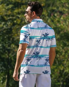 เสื้อโปโลผู้ชายทำจากผ้าแห้งเร็วมีดีไซน์ยืดเหมาะสำหรับใส่เล่นกอล์ฟเสื้อโปโลแขนสั้นพิมพ์ลายลำลอง - Product Image 3