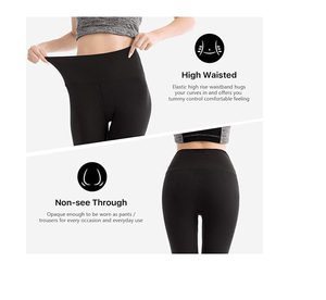 Leggings de Cintura Alta para Mujer - Pantalones de Yoga Capri de Longitud Completa, Suaves como la Mantequilla, para Entrenamiento Deportivo - Product Image 5