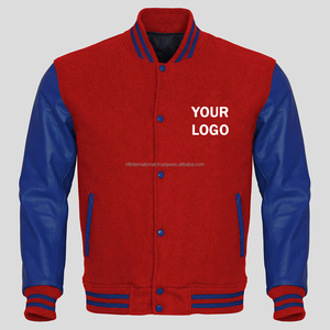 Chaqueta Varsity de Lana para Hombre con Mangas de Cuero, Chaqueta Deportiva Universitaria de Béisbol al por Mayor - Product Image 3