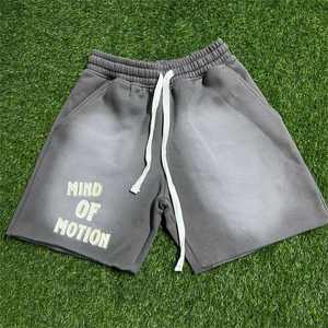 Short d'été Active Wear Blank Quick Dry Jogging Vintage Distressed Acid Washed Shorts - Product Image 1