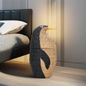 NOUVEAU PRODUIT! Tienphong vente en gros 2025 jacinthe d'eau tissée à la main Pierre pingouin panier de rangement pour le stockage des vêtements - Product Image 4