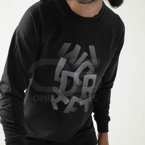 Men Sweatshirt Oversized Drop Shoulder Pullover Style <b>Long</b> <b>Sleeve</b> Street Fashion <b>Top</b> <b>Black</b> Color Men Winter Sweatshirt - Product Image 5