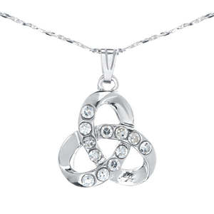 Colgante de cadena Chapado en plata de piedra austriaca Urthn 1202606 con aleación de Zinc y joyería chapada en oro de acero inoxidable con abalorio de circón - Product Image 1