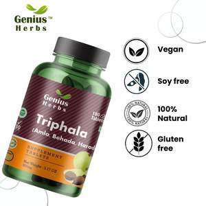 Tabletas de Triphala, Extracto Herbal Puro para la Salud Digestiva, Fórmula Natural para la Limpieza del Colon, Alta Potencia, Suministro al por Mayor - Product Image 2