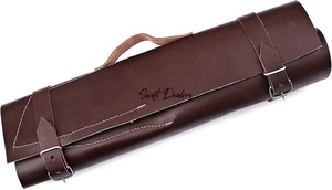 Juego de chef de cocina de acero de Damasco hecho a mano, cuchillo de metal de diseño personalizado de alta calidad para cortar alimentos con tapa - Product Image 6