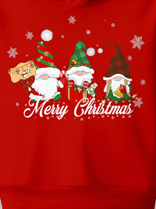 Custom Holiday Kids Adults Hoodie Merry Christmas Santa Print Stand Fleece Pullover Sweatshirt Bulk Wholesale for Christmas - Product Image 5