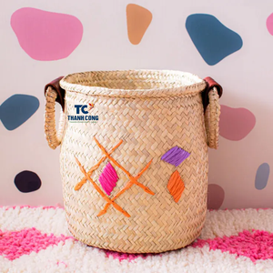 Meilleure vente PANIER DE MER naturel tissé à la main jonc de mer panier de pépinière décor à la maison paniers de rangement en gros du Vietnam - Product Image 2