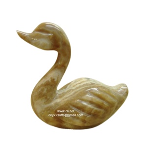 Elegante figura de piedra de mármol de ónix de pingüino tallada a mano, decoración de animales pulidos para estantes, mesas, juegos coleccionables - Product Image 5