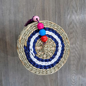 Panier en jonc de mer avec poignée pour enfant, panier à fruits pour le stockage à domicile et l'organisation - Product Image 4