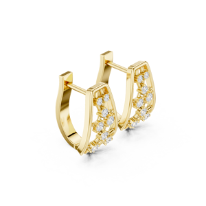 Pendientes de Aro Plateados con Diamantes de Corte Redondo, Pendientes Bali, Joyería Fina de Lujo para Mujer, Regalo de Aniversario - Product Image 4