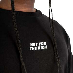 Camiseta Negra Extra Grande para Hombre, 280GSM, Algodón Orgánico, Hombros Caídos, Estilo Urbano, con Estampado de Logotipo Grande en la Espalda - Product Image 3