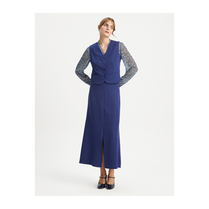 Jupe midi décontractée pour femme, très colorée, respirante, texturée, légèrement détaillée, silhouette en A - Product Image 3