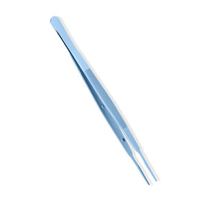 Debakey Micro fórceps azul recubierto de titanio 175 mm 6,78 pulgadas recto delicado dentado Micro fórceps de vendaje - Product Image 3