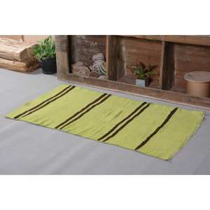 Tapis Classique Moderne en Laine Verte et Marron de 2.8X5 pieds, Style Turc Vintage, Rectangle Patchwork en Latex pour Chambre d'Adolescents - Product Image 4