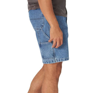 Pantalones Cortos Vaqueros de Mezclilla para Hombre, 100% Algodón de Alta Calidad, Cintura Alta, Lavado Claro, Casuales, para Entrenamiento y Uso al Aire Libre, Color Sólido, Gran Venta - Product Image 3