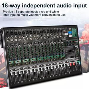 Mezclador de 26 Canales Consola de <span class=keywords><strong>Audio</strong></span> Profesional +48V Phantom Power 16 Efectos DSP Bluetooth USB para Reproducción en Computadora y Actuaciones en Vivo - Product Image 4