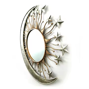 Espejo de pared de Metal de estilo moderno Arte de pared enmarcado decorativo elegante Forma personalizable para envío directo - Product Image 4