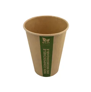 Superior Quality 210ml Compostable & Recyclable PLA Coated Paper Cup for Hot and Cold Drinks Serving