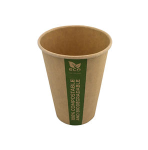 Vaso de papel recubierto de PLA compostable y reciclable de 210ml de calidad superior para servir bebidas frías y calientes - Product Image 1