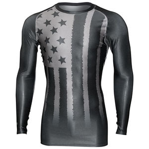 Hombres Gimnasio Compresión Debajo de la capa base Tops Manga larga Secado rápido Deportes Personalizado Hombres Gimnasio Manga larga Camisas de compresión en blanco - Product Image 3