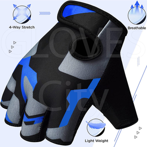 2025 gran oferta cómodos guantes de levantamiento de pesas de tela elástica de 4 vías sublimación personalizada para uso en el gimnasio hechos por GLOVES City - Product Image 4