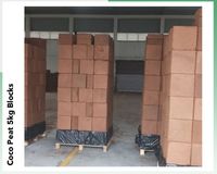 Blocs de tourbe de coco biodégradable de qualité supérieure 5 kg pour rempotage et utilisation en jardinage, compostage des déchets domestiques et cultivateurs en serre