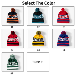 หมวกไหมพรมถักแบบกำหนดเองจากโรงงาน ขายส่ง หมวกสกี หมวกฤดูหนาวอุ่นๆ อะคริลิก ปักลายโลโก้ หมวกบีนนี่ปอมปอม สำหรับปั่นจักรยานและใช้ในชีวิตประจำวัน - Product Image 4