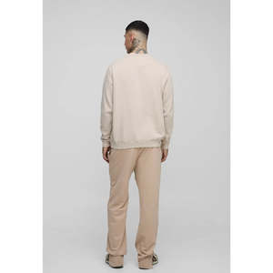 เสื้อวอร์มคอกลมและชุดวิ่งผ้าฝ้าย2ชิ้นชุดวอร์มกางเกงขาบานสำหรับฤดูหนาวโลโก้ออกแบบได้ตามต้องการ - Product Image 5