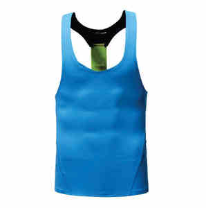 Haute qualité hommes été Fitness débardeurs sur mesure chine Polyester couleur unie bouton capuche Sublimation impression maillots - Product Image 5