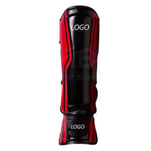 Protège-tibia de boxe en cuir PU à logo personnalisé, équipement de protection robuste avec nouveau design à bas prix - Product Image 3