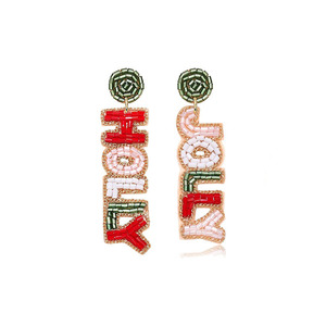 New Arrival Handmade Gold Plated Seed Bead Choker Necklace Geometric Pattern <b>Earrings</b> Best Gift for Colorful Seed Beads Strand - Product Image 5