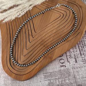 สร้อยคอไข่มุกสเตอร์ลิง18นิ้ว5มม. สายห้อยหรูหราเครื่องประดับทำด้วยมือเงินสเตอร์ลิงของขวัญสำหรับผู้หญิง - Product Image 3